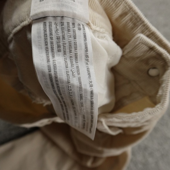 Hollister Jeans Womens 5 Beige Corduroy Pants High Rise Flare Bell Stretch Flex - Picture 8 of 11